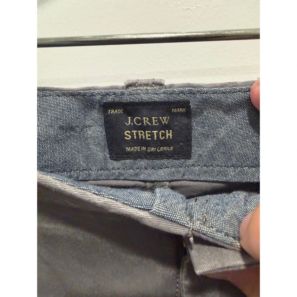 J.Crew Mens Chino Shorts Stretch Cotton‎ Grey 35